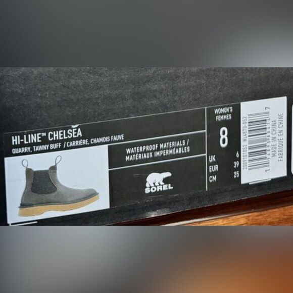 NEW Sorel Hi Line Chelsea Waterproof Suede Boot OUARRY TAWNY BUFF NL4870-052 - Picture 11 of 11